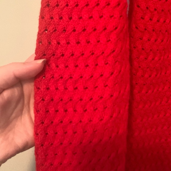 American Eagle Outfitters Red Knitted Long Sleeve Sweater Size Medium - Picture 5 of 9